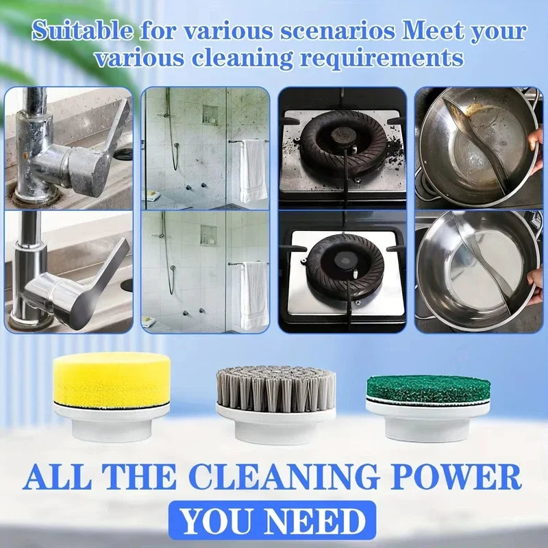Wireless Electric Cleaning Brush Powerful IPX7 Waterproof USB